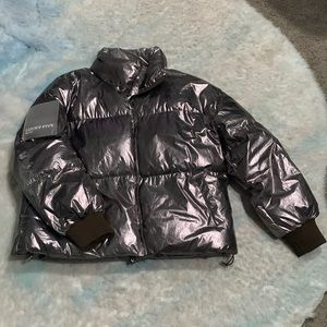 Metallic Puffer Coat for Winter